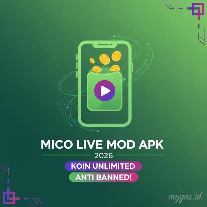 Thumbnail: Download Mico Live Mod Apk 2026 Koin Unlimited dan Anti Banned!